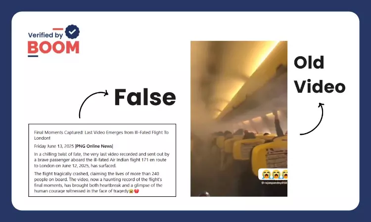 Old Video Of Smoke In Aircraft Viral As Last Moments Of AI171 Before Crash