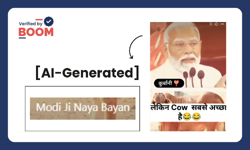 Viral Video Of Modi Calling Cow Best Animal For Sacrifice Is A Deepfake