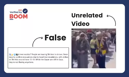 Unrelated Video Shared As Israelis Fleeing Tel Aviv Fearing Irans Strike