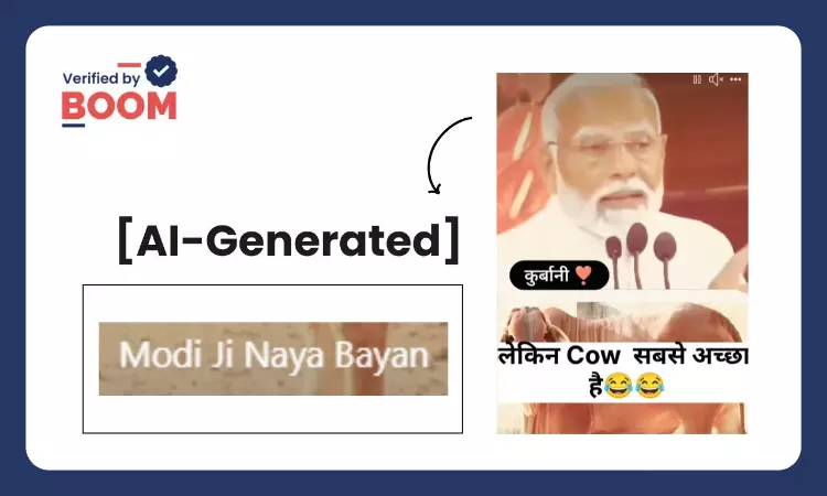 Viral Video Of Modi Calling Cow Best Animal For Sacrifice Is A Deepfake
