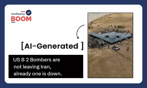 AI Image Viral Claiming Iran Shot Down US B-2 Stealth Bomber
