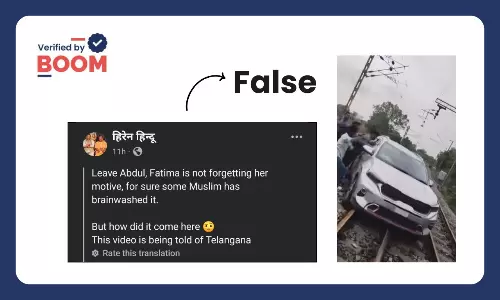 Video Of Woman Driving On Railway Track Given False Communal Claim
