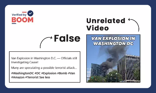 Virginia Delivery Van Fire Shared As Terrorist Attack In Washington D.C.