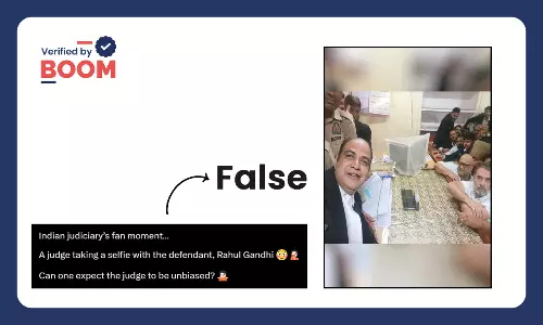 Photo Does Not Show UP Judge Taking Selfie With Rahul Gandhi
