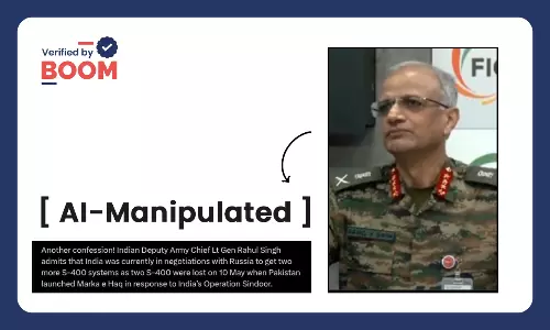 Video Of DY Chief Of Army Staff Claiming India Lost S-400s Is A Deepfake