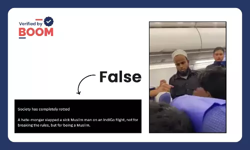 Viral Video Of Indigo Passenger Slapped Peddled With False Communal Claim
