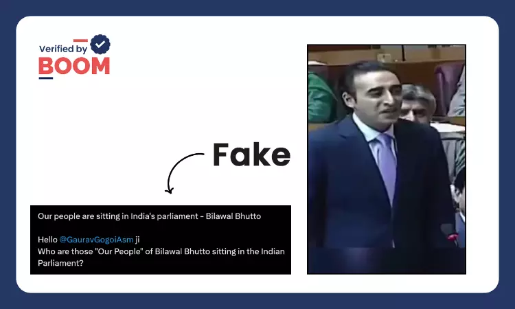 Viral Video Falsely Claims Bilawal Bhutto Said Pak Has Support In Indian Parliament