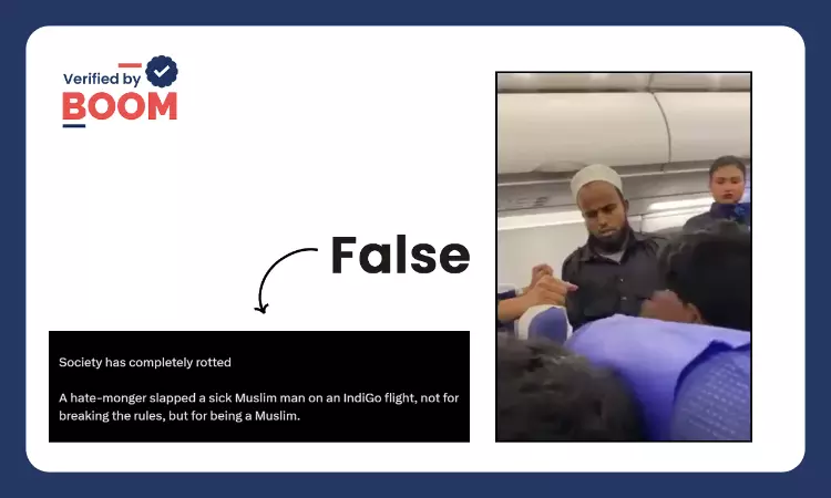 Viral Video Of Indigo Passenger Slapped Peddled With False Communal Claim