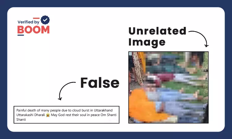 Photo from UP Accident Falsely Shared As Uttarakhand Flood Victims