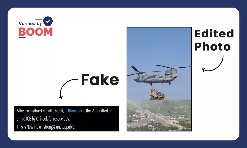 Viral Image Of Chinook Carrying An Excavator In Uttarakhand Is Edited
