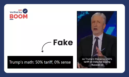No, Jon Stewart Didnt Mock Trump Over India Tariffs; AI Video Viral
