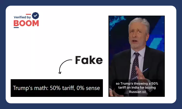 No, Jon Stewart Didnt Mock Trump Over India Tariffs; AI Video Viral