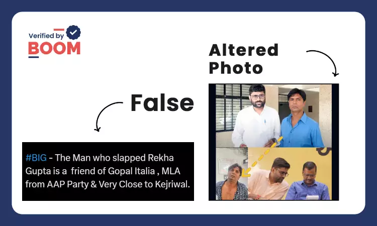 Morphed Photo Shared As Delhi CM’s Attacker With AAP Leader Gopal Italia