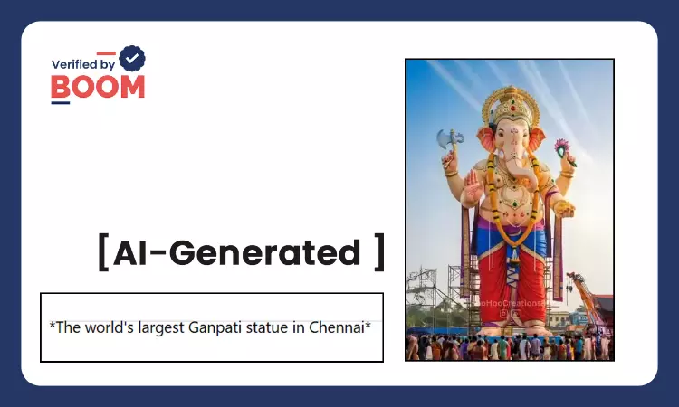 AI Generated Video Peddled As Worlds Largest Ganesh Idol Made In Chennai