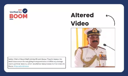 Video Of Indian Navy Chief Blaming Govt For Op Sindoor Is A Deepfake