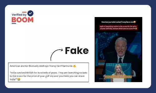 AI Video Peddled As Jon Stewart Mocking Trump Over India Tariffs