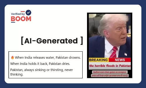 Video Of Trump Blaming India For Pakistan Floods Is A Deepfake