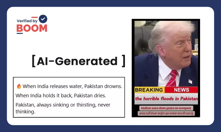 Video Of Trump Blaming India For Pakistan Floods Is A Deepfake