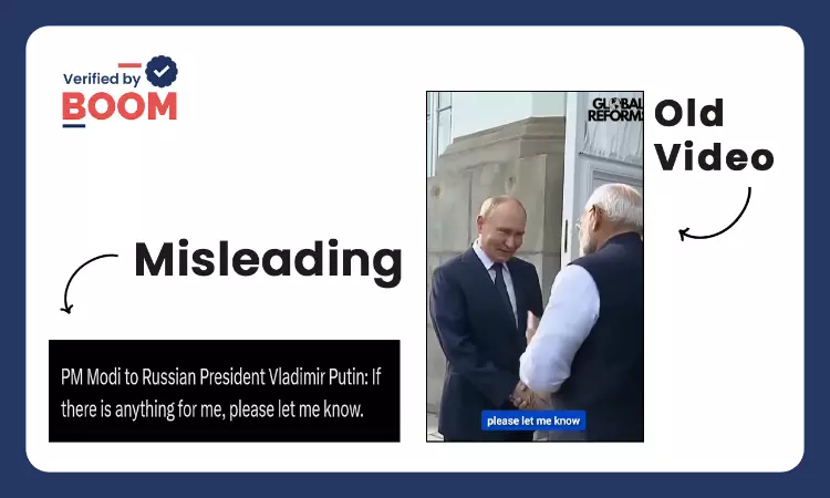 Old Modi-Putin “Anything for Me” Video Falsely Linked to SCO Summit