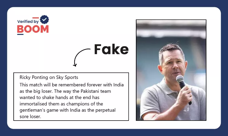 Asia Cup 2025: No, Ricky Ponting Did Not Slam India Over Pak Handshake Row