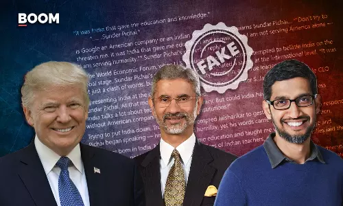 Viral Forward About Alphabet CEO Sundar Pichai Confronting Trump Is Fake