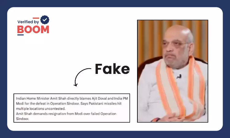 No, Amit Shah Did Not Demand PM Modis Resignation Over Operation Sindoor