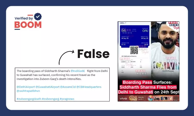 Viral Boarding Pass Does Not Belong To Zubeen Gargs Manager