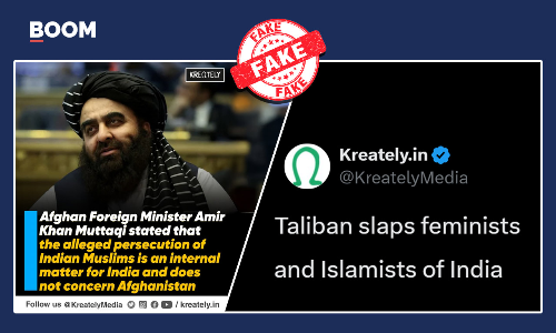 No, Afghan Minister Did Not Call Persecution Of Indian Muslims India’s ‘Internal Matter’