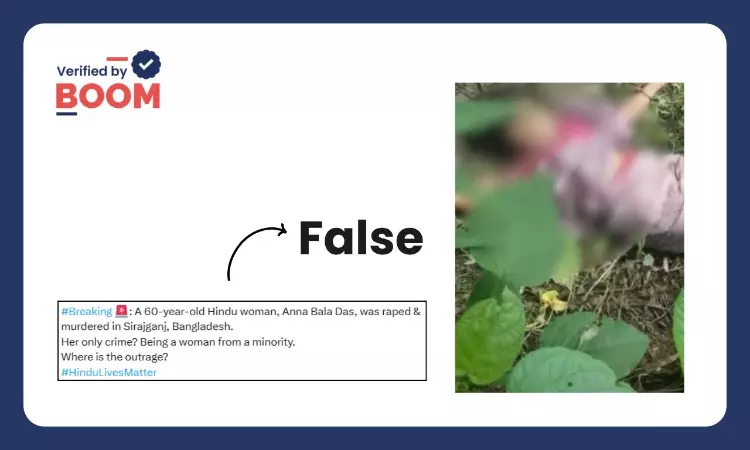 Photo Of Woman Murdered In Bangladesh Viral With False Communal Spin