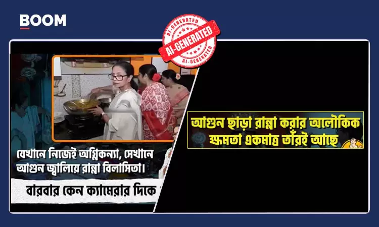 Video Of Mamata Banerjee Preparing Kali Puja Bhog Without A Flame Is Doctored
