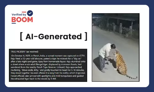 AI Generated Video Of Drunk Man Petting Tiger Viral As Real