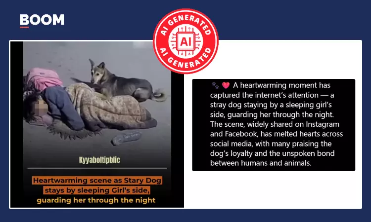 Video Of Stray Dog Guarding Homeless Girl Is AI-Generated