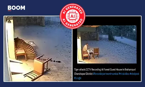 AI Video Of Tiger Attacking Man Peddled As Real Incident From Maharashtra