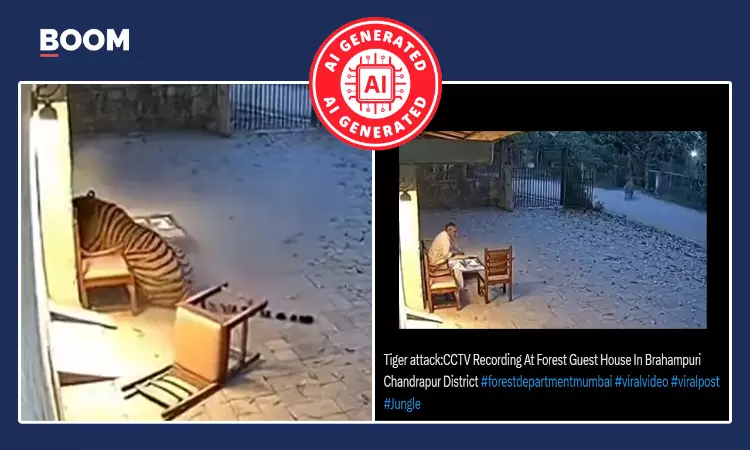 AI Video Of Tiger Attacking Man Peddled As Real Incident From Maharashtra