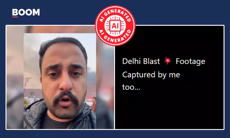 AI Video Of Man Claiming To Film Delhi Blast Viral As Real