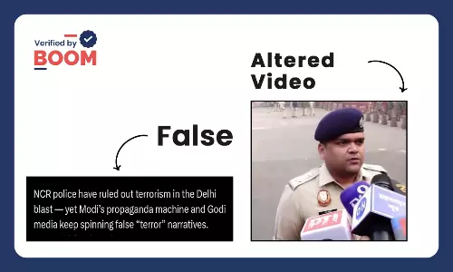 Delhi Blast: Video Of DCP North Delhi Ruling Out Terror Angle Is Altered