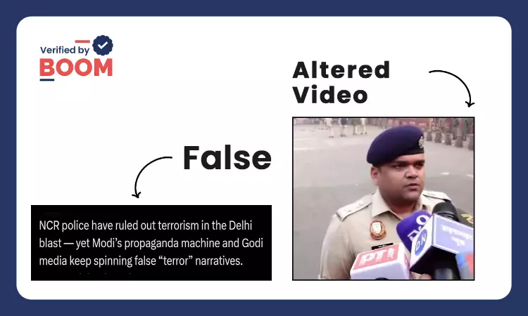 Delhi Blast: Video Of DCP North Delhi Ruling Out Terror Angle Is Altered