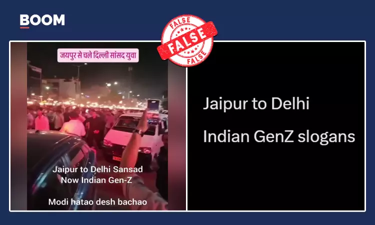 Video Does Not Show Jaipur To Delhi Gen Z Rally Against Vote Chori