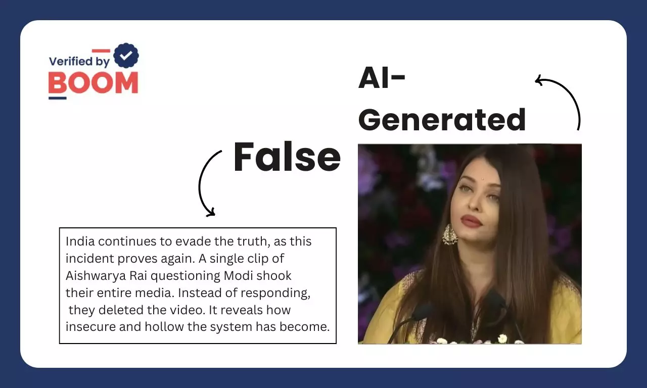 Video Of Aishwarya Rai Asking Modi About Military Losses in Op Sindoor Is A Deepfake