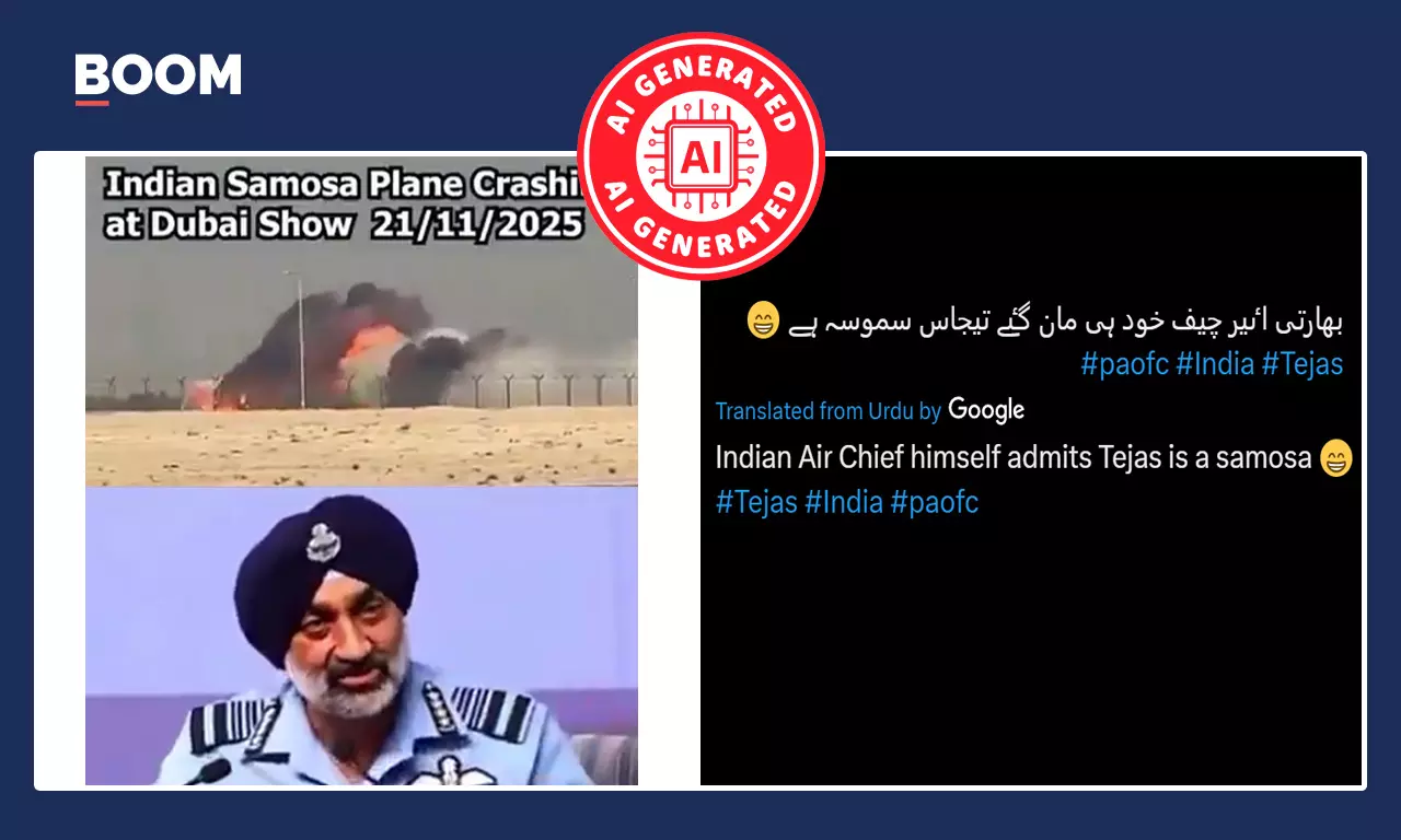 Tejas Crash: Video Of Indian Air Chief Criticising Fighter Jet Is Deepfake