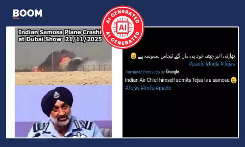 Tejas Crash: Video Of Indian Air Chief Criticising Fighter Jet Is Deepfake