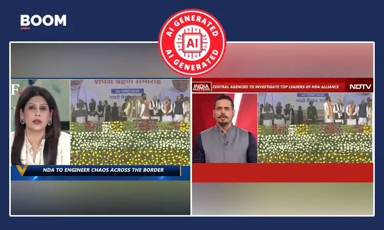 AI Clips Claim Indian Anchors Reported Bihar NDA Leaders Backed Pakistan’s PTI