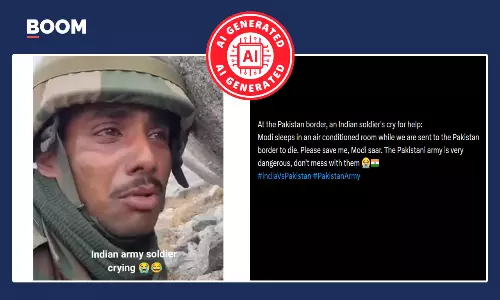 AI Video Peddled To Falsely Claim Indian Soldier Fearful Of Pakistan