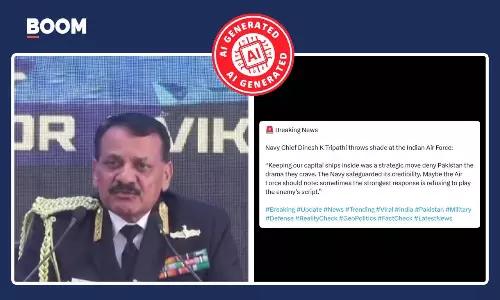 Video Of Navy Chief Slamming IAF Over Operation Sindoor Is A Deepfake