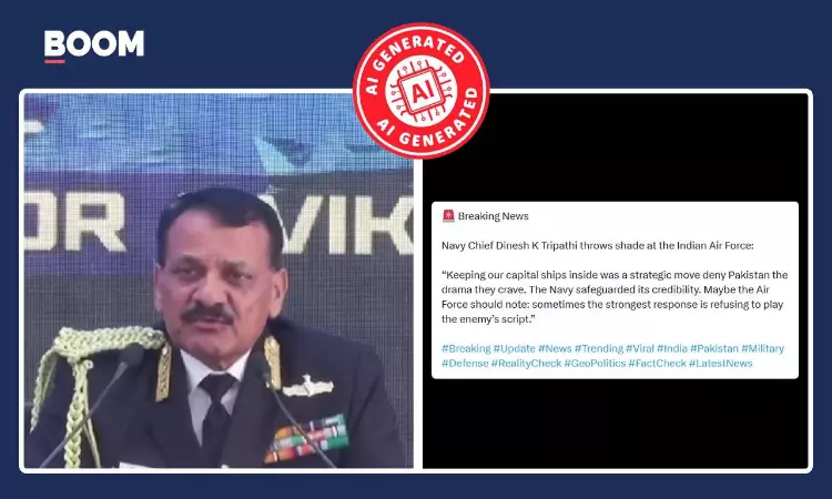 Video Of Navy Chief Slamming IAF Over Operation Sindoor Is A Deepfake