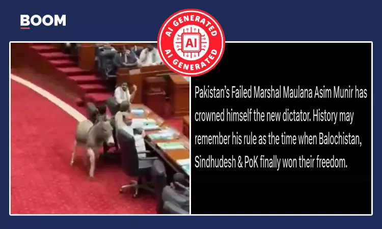 AI Video Of A Donkey Disrupting Pakistan Parliament Session Viral As Real