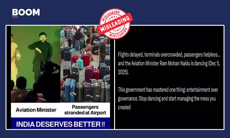 Video Does Not Show Civil Aviation Minister Dancing Amid IndiGo Crisis