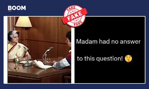 AI Video Peddled As Indira Gandhi Silent On Question About Emergency