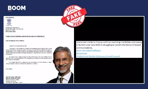 No, S Jaishankar Did Not Write This Letter To France On Rafale Jet Deal