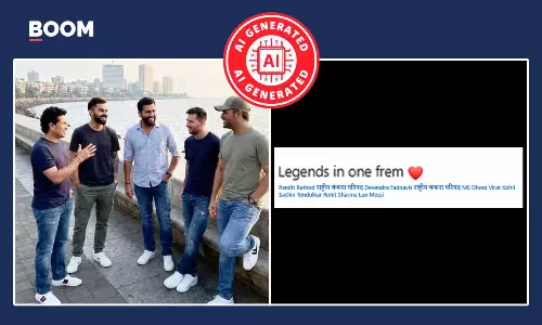Image Of Messi With Indian Cricketers At Marine Drive Is AI Generated